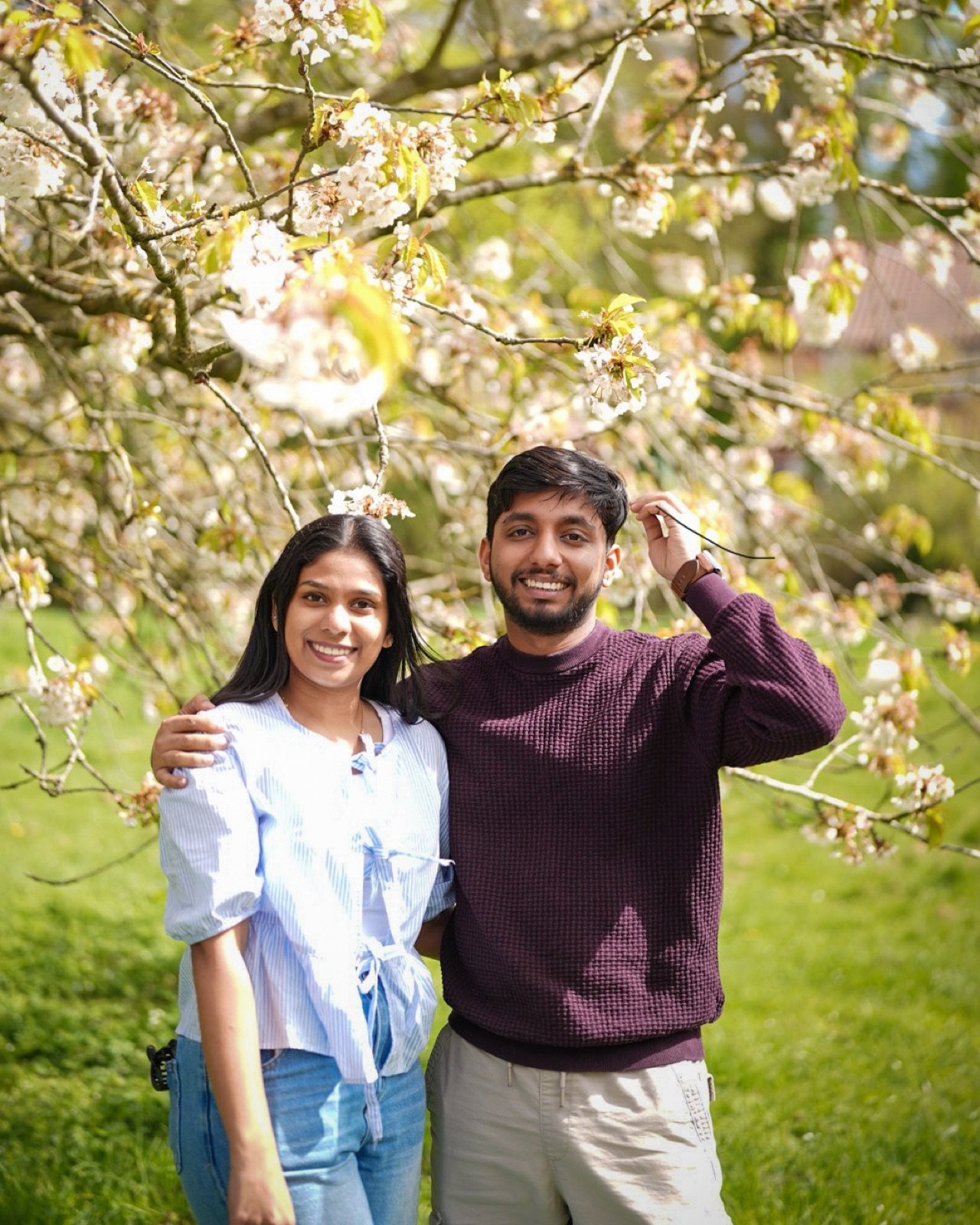 Jagan & Jismi in front of the cathedral